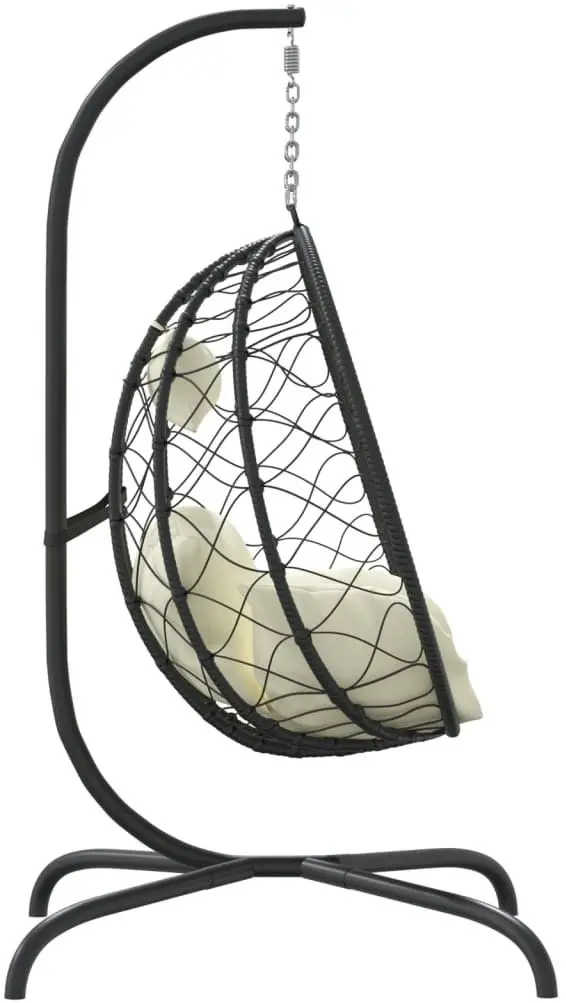 Fotoliu suspendat VidaXL 360046 (Black/White Cream)