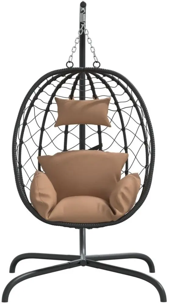 Кресло подвесное VidaXL 360047 (Black/Taupe Grey)