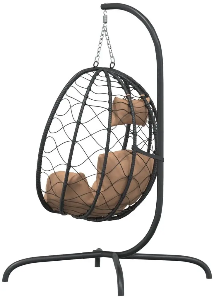 Кресло подвесное VidaXL 360047 (Black/Taupe Grey)