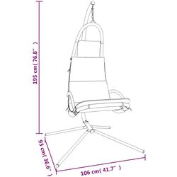 Кресло подвесное VidaXL 362728 (Black) Thumb