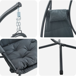 Кресло подвесное VidaXL 42003852 (Anthracite) Thumb