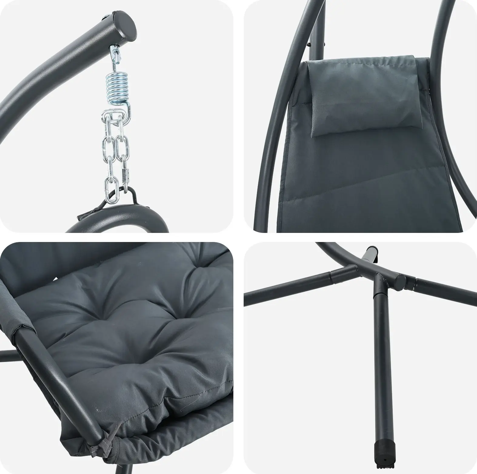 Кресло подвесное VidaXL 42003852 (Anthracite) - 6
