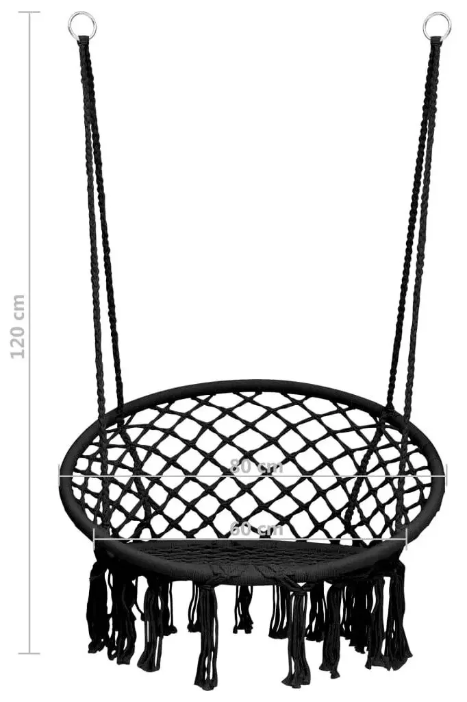 Кресло подвесное VidaXL 93156 (Anthracite)