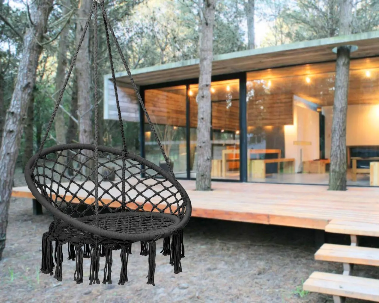 Кресло подвесное VidaXL 93156 (Anthracite)