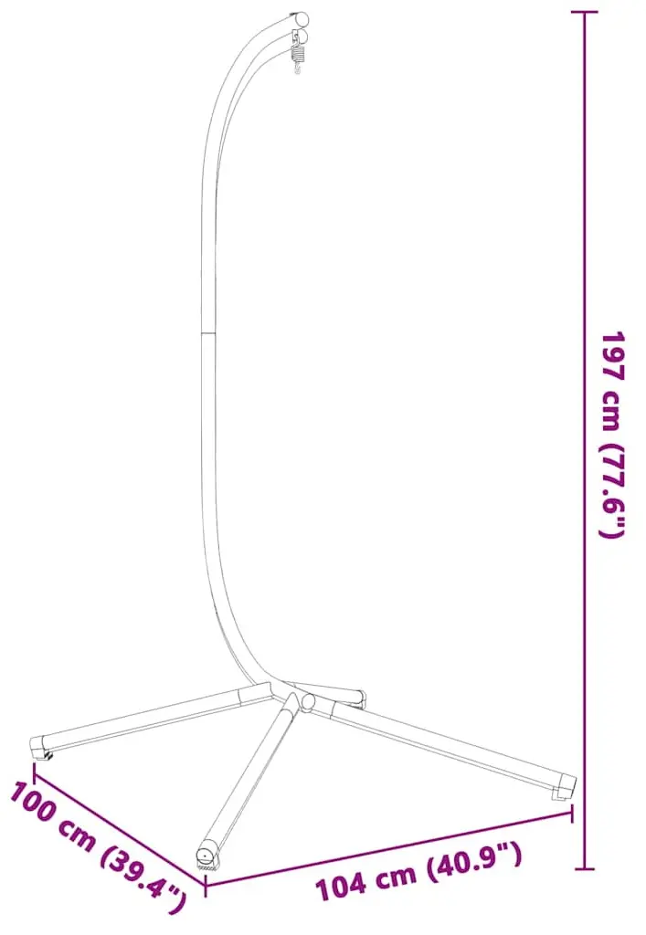 Стойка для подвесного кресла VidaXL 4007412 (Antrhracite) - 6