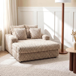 Мягкий шезлонг Mebel Elite Kobel (Beige)