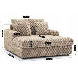 Мягкий шезлонг Mebel Elite Kobel (Beige) Thumb
