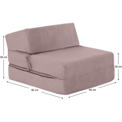 Sezlong moale Tempo Kondela Malen Lincoln 61 (Pink) Thumb