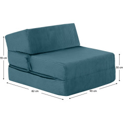 Sezlong moale Tempo Kondela Malen Lincoln 75 (Teal) Thumb