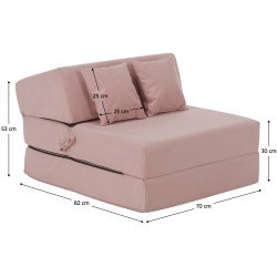 Мягкий шезлонг Tempo Kondela Pelos (Pink) Thumb