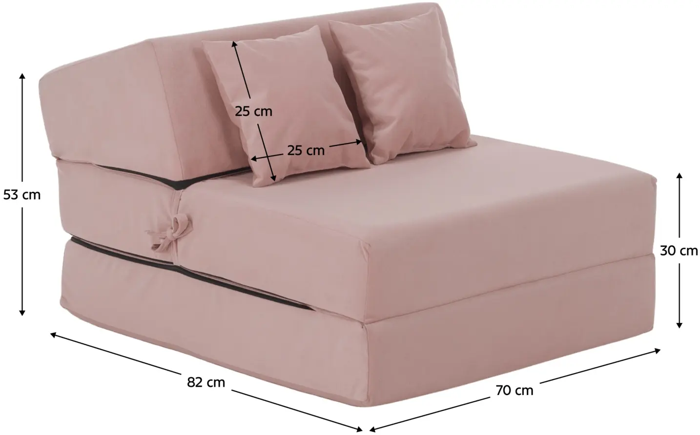 Мягкий шезлонг Tempo Kondela Pelos (Pink) - 12