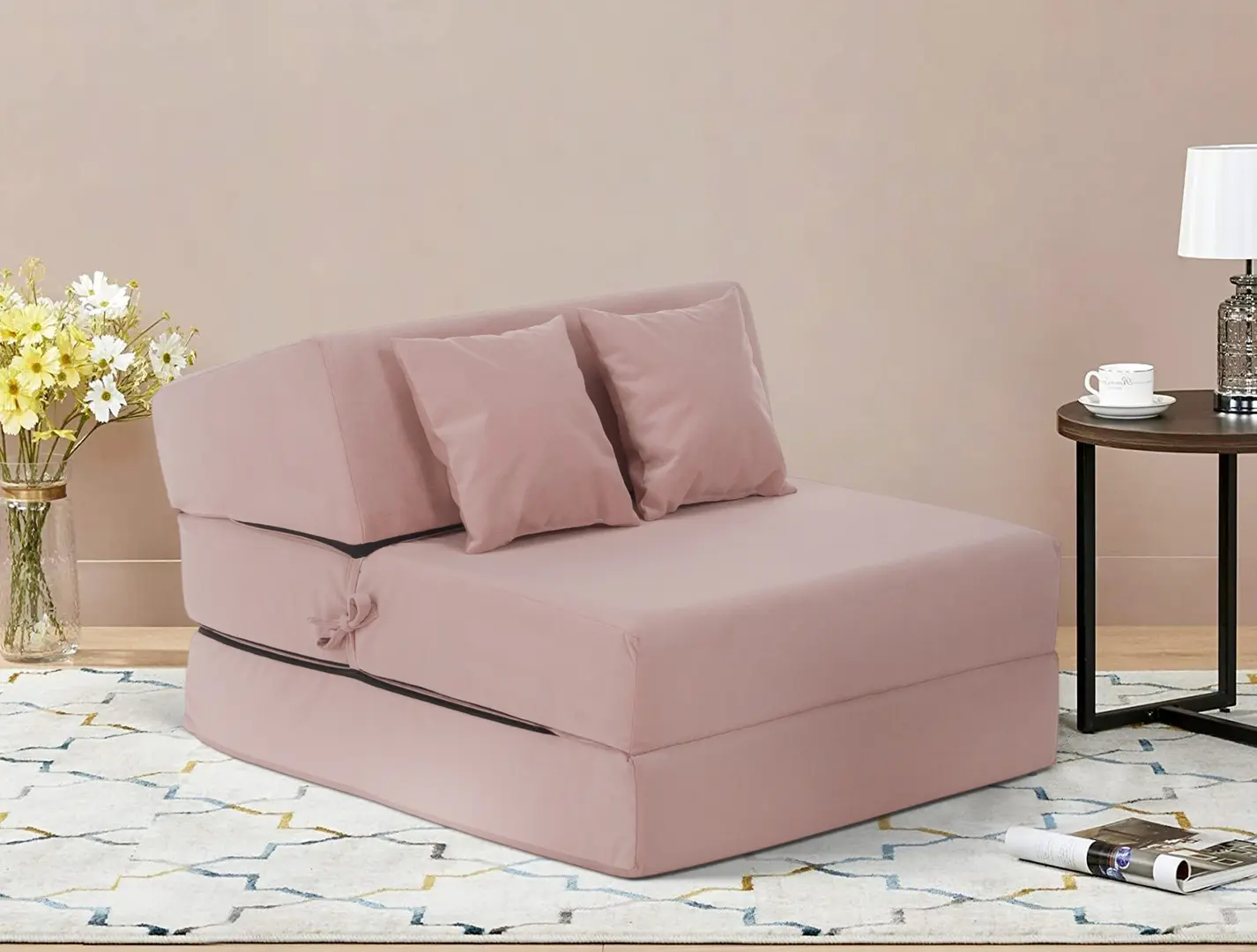 Мягкий шезлонг Tempo Kondela Pelos (Pink)