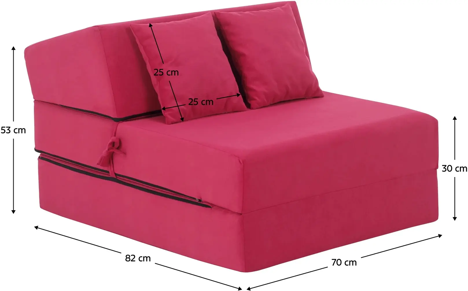 Sezlong moale Tempo Kondela Pelos Trinity 10 (Magenta) - 8
