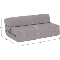 Sezlong moale Tempo Kondela Vedis Lincoln 86 (Grey) Thumb