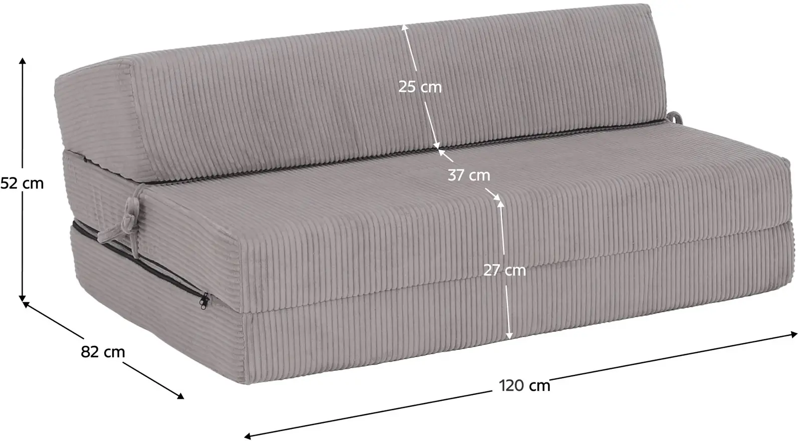Sezlong moale Tempo Kondela Vedis Lincoln 86 (Grey) - 8