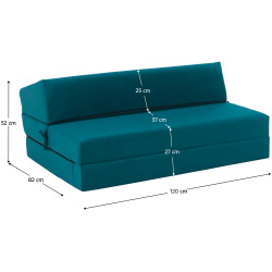 Sezlong moale Tempo Kondela Vedis Trinity 29 (Teal) Thumb