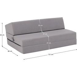 Sezlong moale Tempo Kondela Vedis Trinity 32 (Light Grey) Thumb
