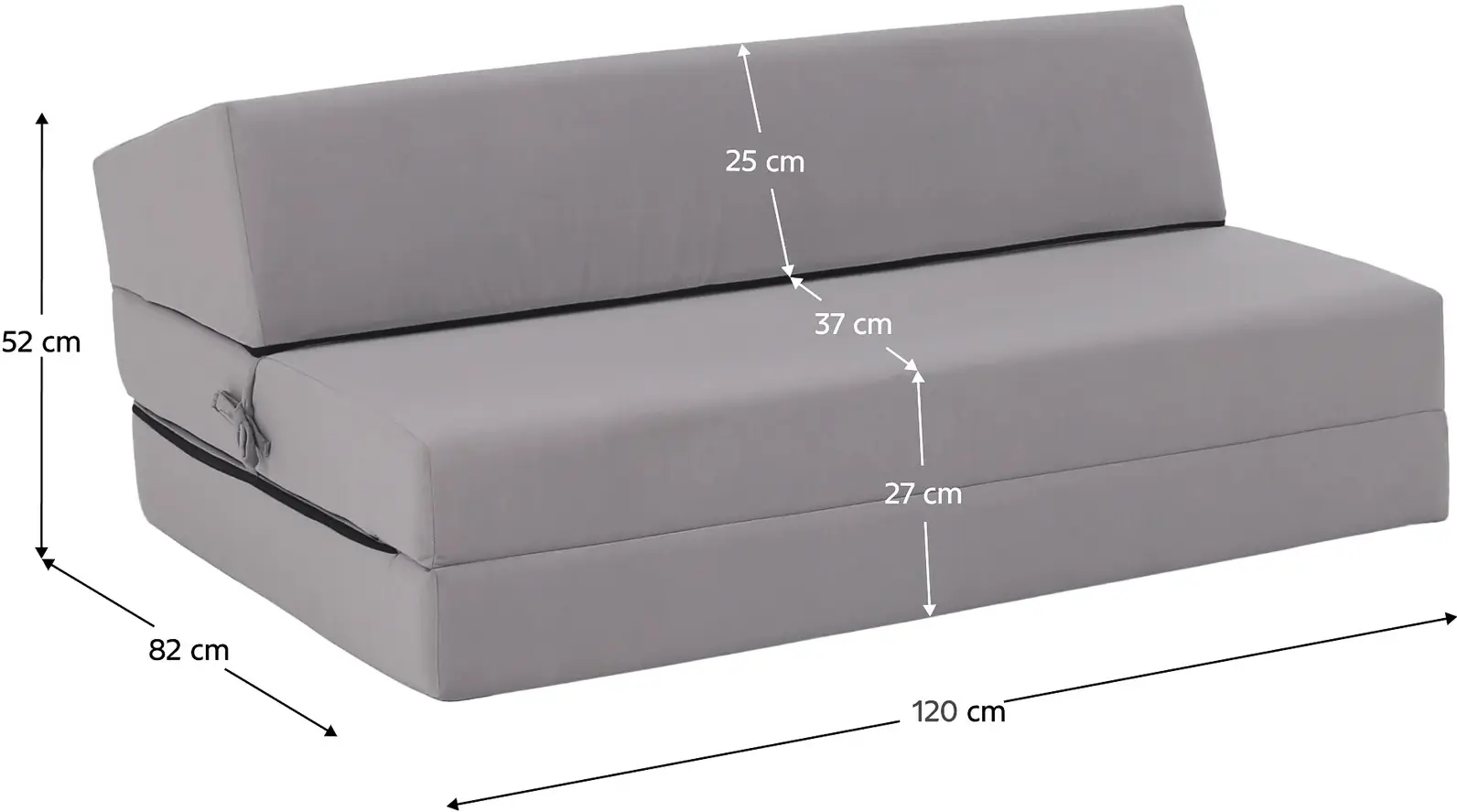 Sezlong moale Tempo Kondela Vedis Trinity 32 (Light Grey) - 7
