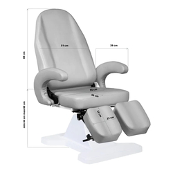 Fotoliu cosmetologic Activeshop 112 Hydraulic (Grey/White) Thumb
