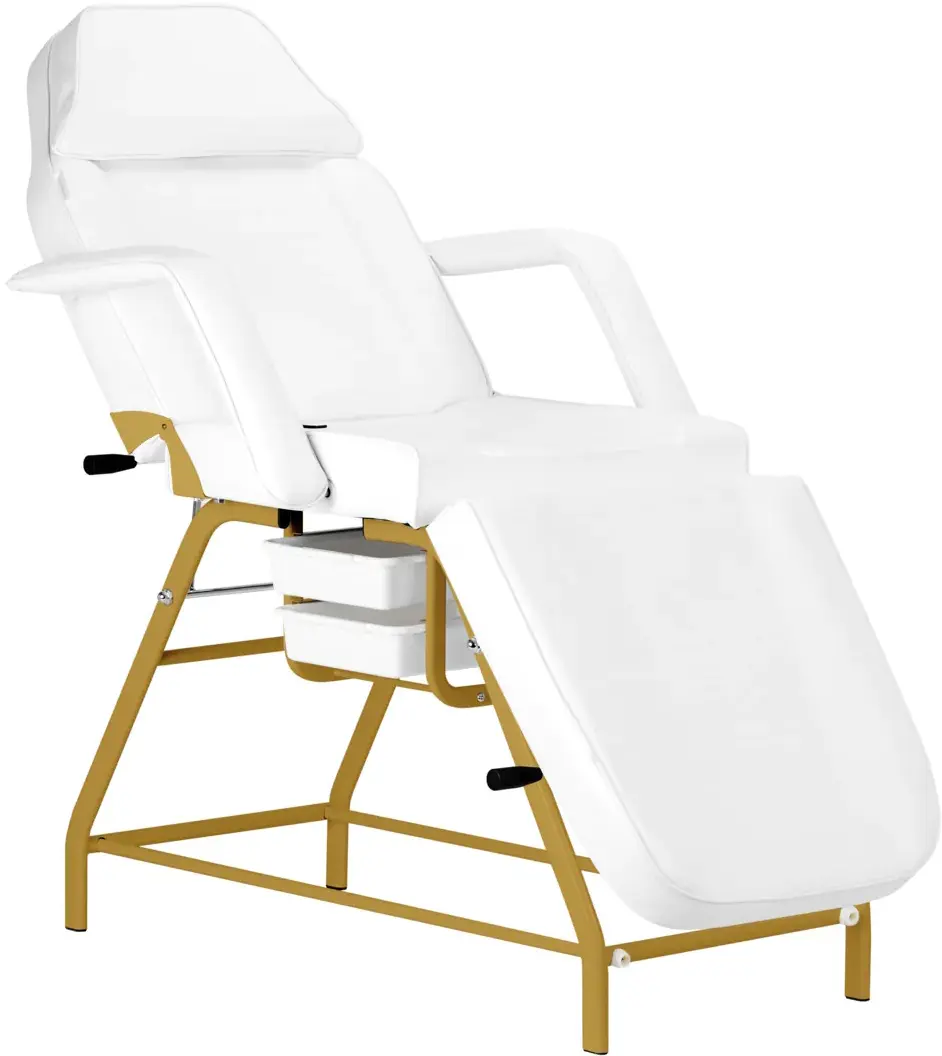 Fotoliu cosmetologic Activeshop 557G (White/Gold)