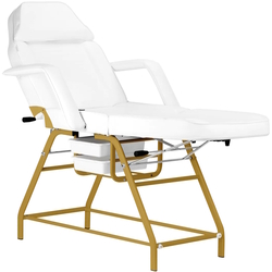 Fotoliu cosmetologic Activeshop 557G (White/Gold) Thumb