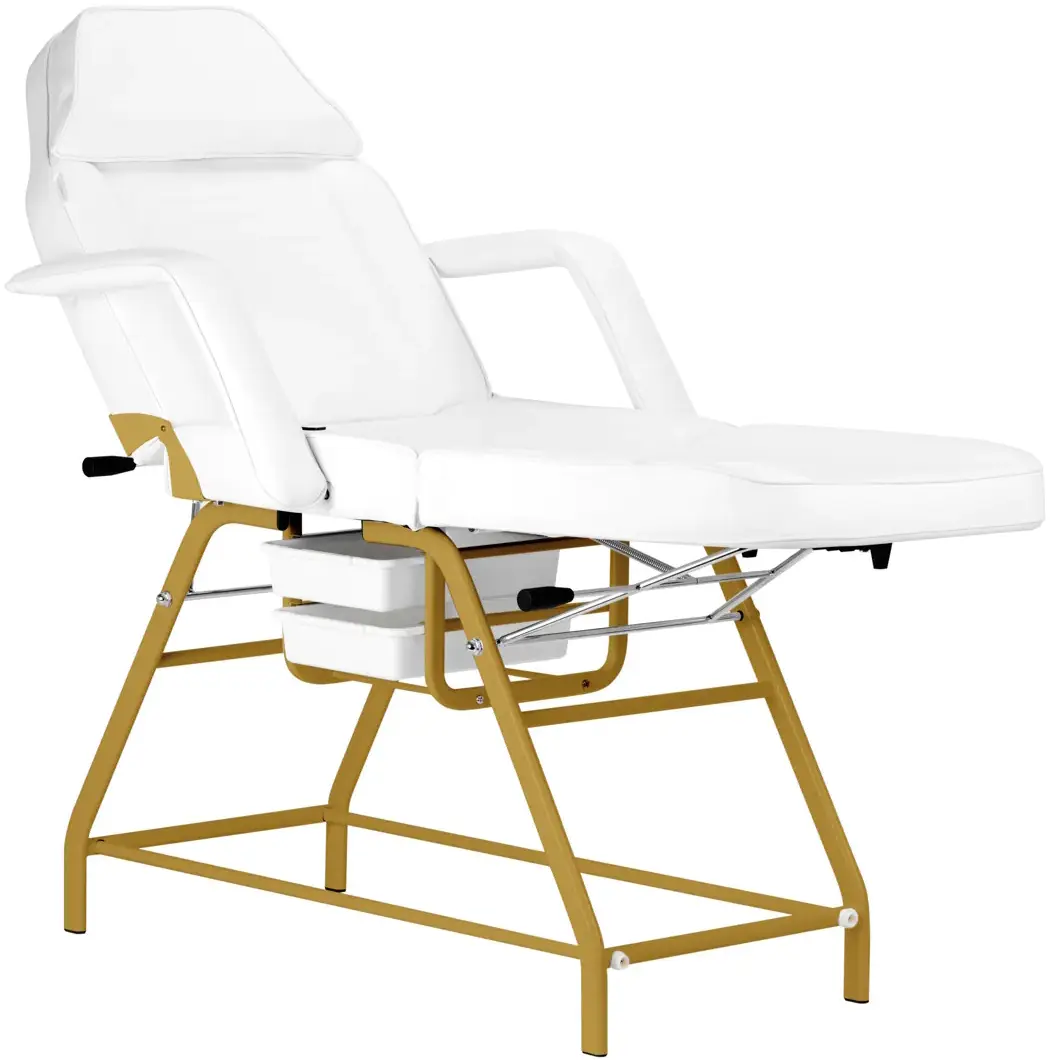 Fotoliu cosmetologic Activeshop 557G (White/Gold)
