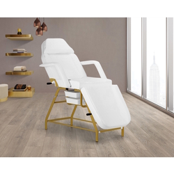 Кресло косметологическое Activeshop 557G (White/Gold)