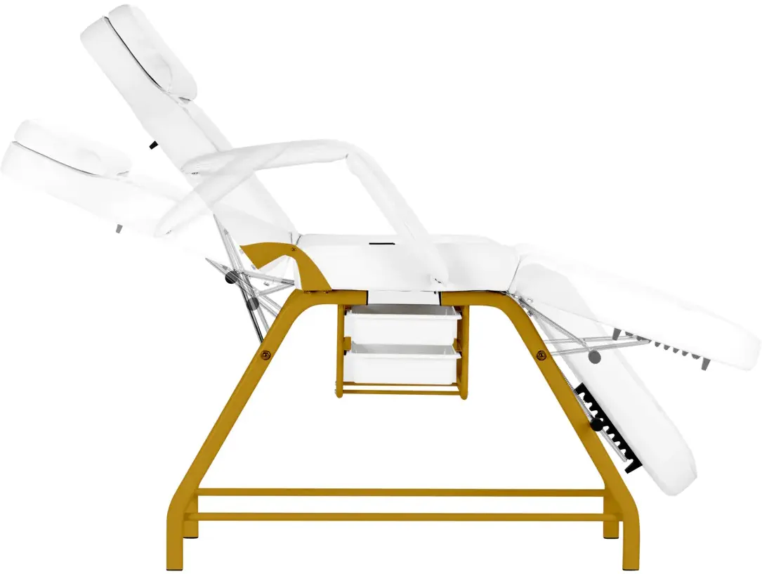 Fotoliu cosmetologic Activeshop 557G (White/Gold)