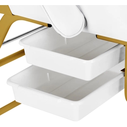 Fotoliu cosmetologic Activeshop 557G (White/Gold) Thumb