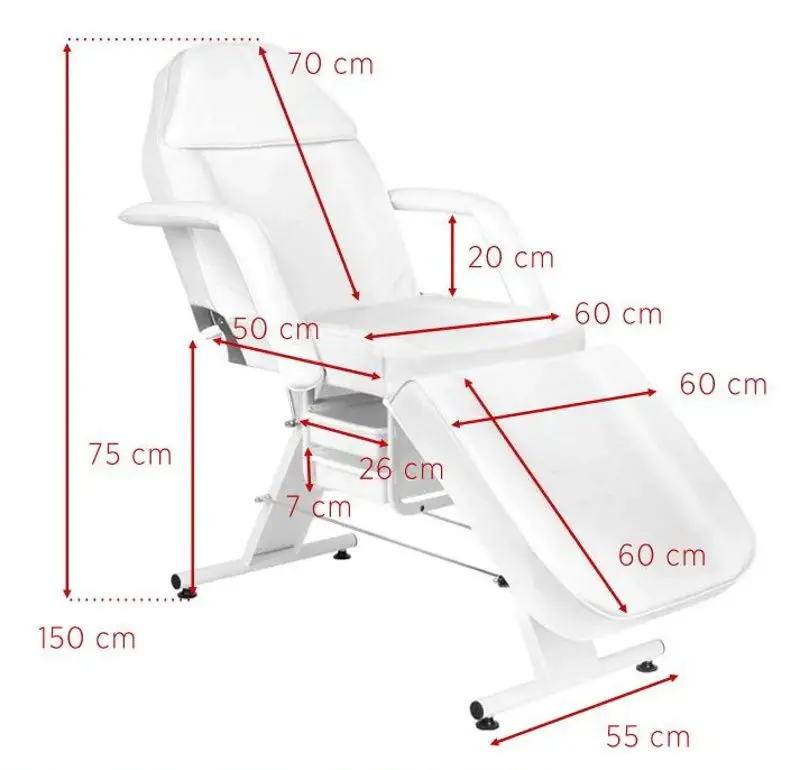 Fotoliu cosmetologic Activeshop Basic 202 (White)