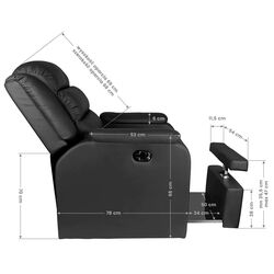 Fotoliu cosmetologic Activeshop Hilton (Black) Thumb