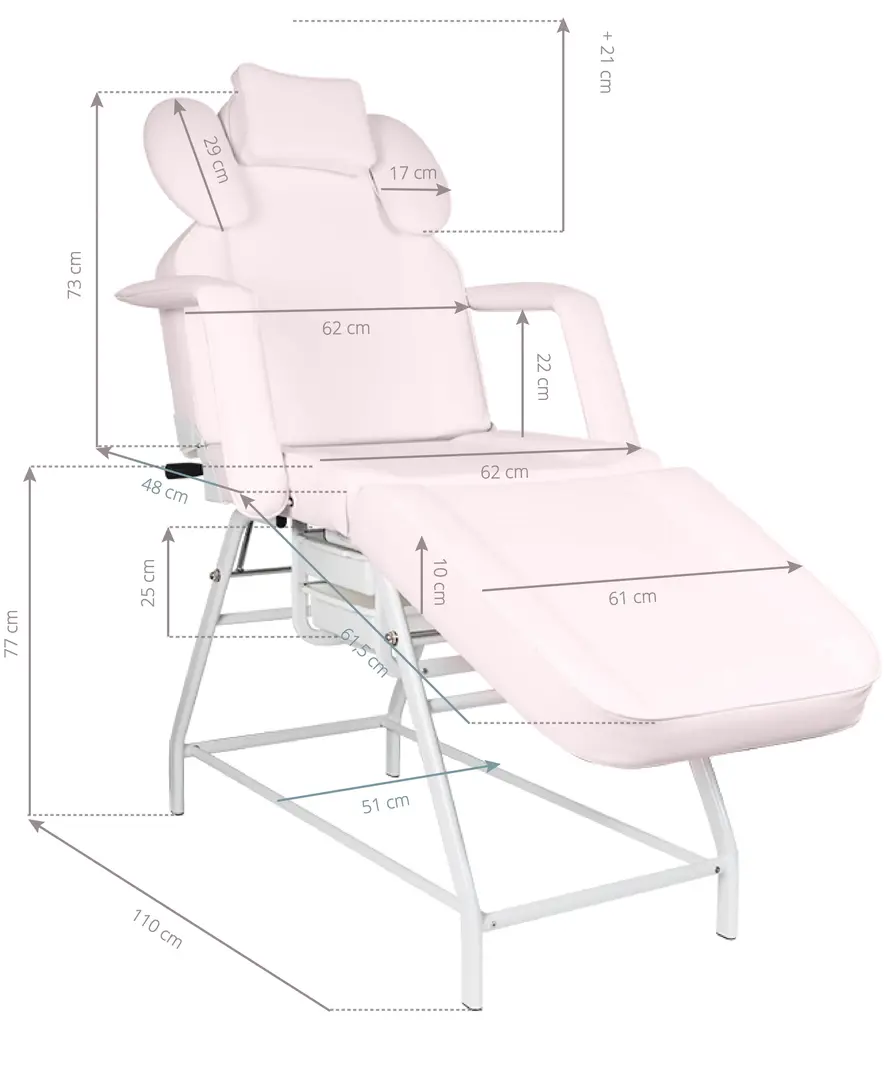 Fotoliu cosmetologic Activeshop Ivette 133145 (Pink)