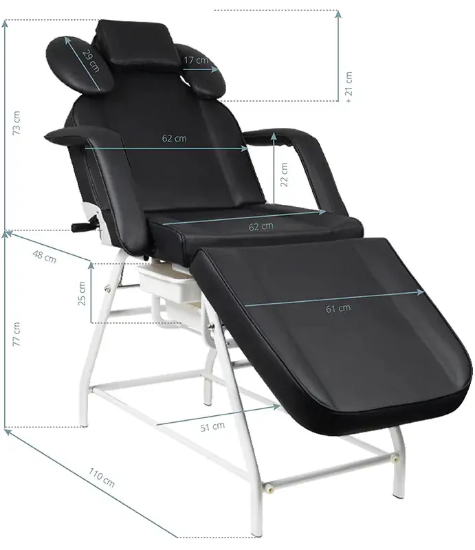 Fotoliu cosmetologic Activeshop Ivette 133149 (Black)