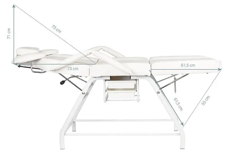 Fotoliu cosmetologic Activeshop Ivette (White)