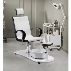 Fotoliu cosmetologic cu hidromasaj Activeshop 308 (White/Black)