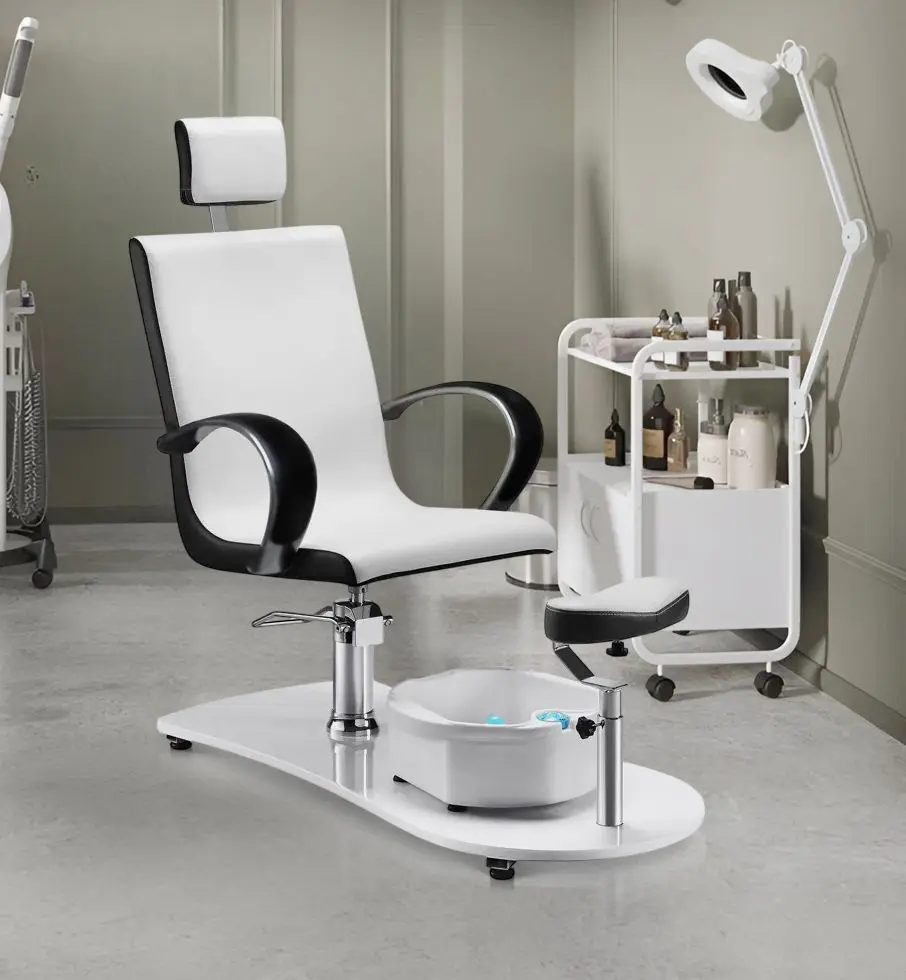 Fotoliu cosmetologic cu hidromasaj Activeshop 308 (White/Black)