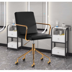 Кресло парикмахерское Activeshop QS-OF211G 148160 (Black/Gold)