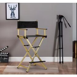 Scaun make-up pliabil Activeshop 123776 (Gold/Black)