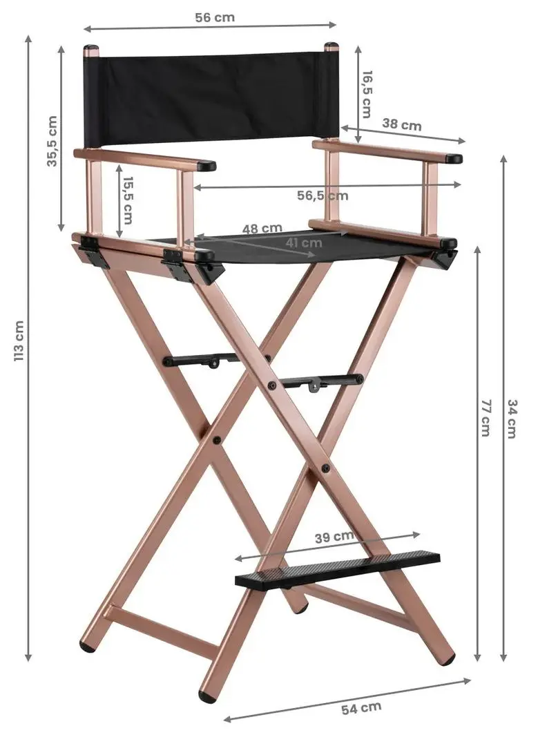 Scaun make-up pliabil Activeshop 140084 (Rose Gold)