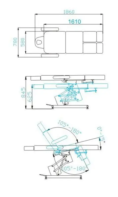 Fotoliu cosmetologic Azzurro 706 (White)