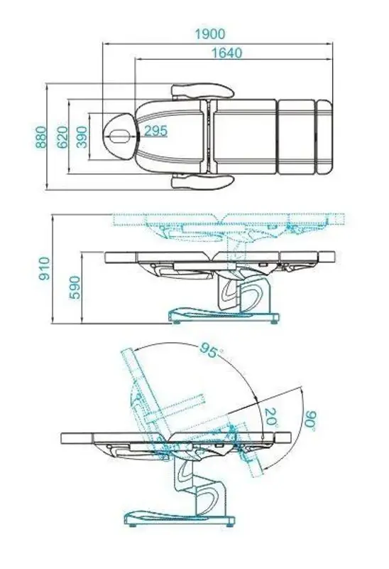 Fotoliu cosmetologic Azzurro 708A 109094 (White)