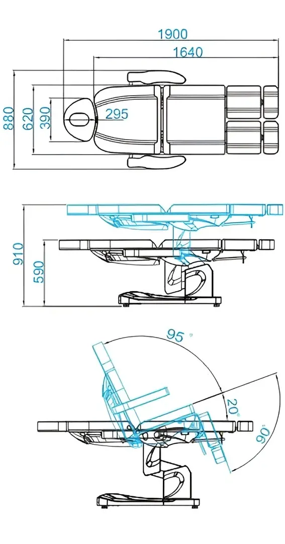 Fotoliu cosmetologic Azzurro 708AS 3 (White)