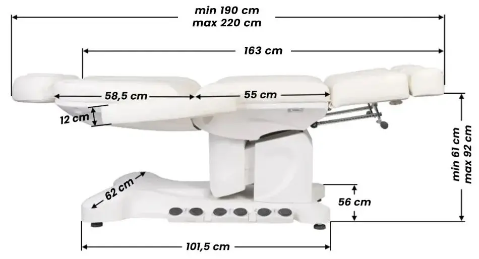 Fotoliu cosmetologic Azzurro 708BS Exclusive (White)