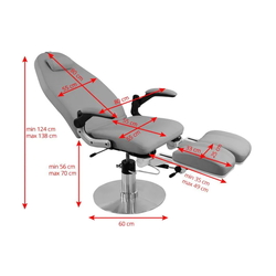 Fotoliu cosmetologic Azzurro 713A Hydraulic (Grey) Thumb
