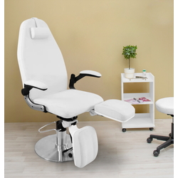 Fotoliu cosmetologic Azzurro 713A Hydraulic (White)
