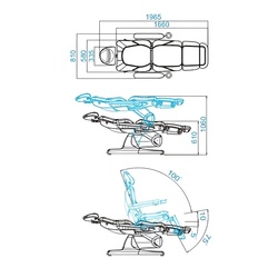 Fotoliu cosmetologic Azzurro 870 3 (Cappuccino/White) Thumb