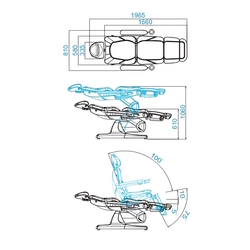 Fotoliu cosmetologic Azzurro 870 3 (Grey/White) Thumb