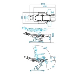 Fotoliu cosmetologic Azzurro 870S 3 (White) Thumb