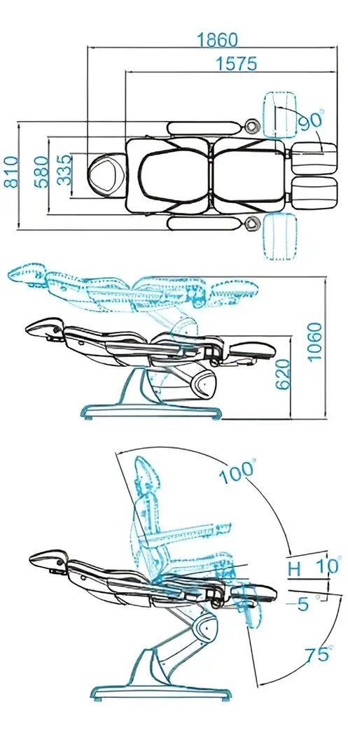 Fotoliu cosmetologic Azzurro 870S 3 (White)