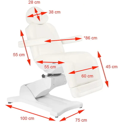 Fotoliu cosmetologic Azzurro 896A 4 (White) Thumb